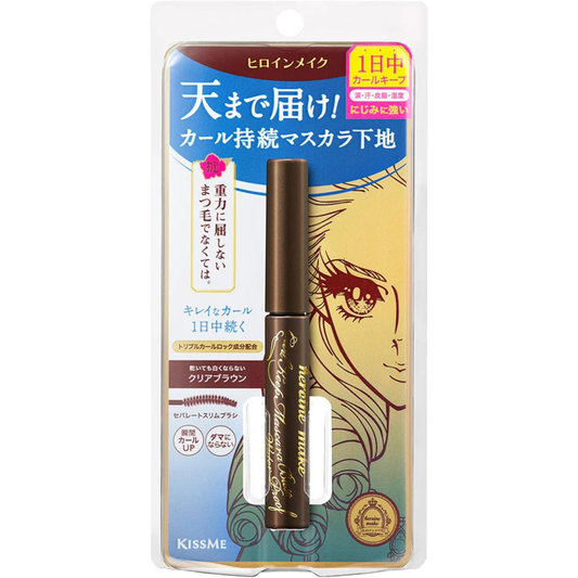KISSME Heroine Make Curl Keep Mascara Base Waterproof 02 Clear Brown