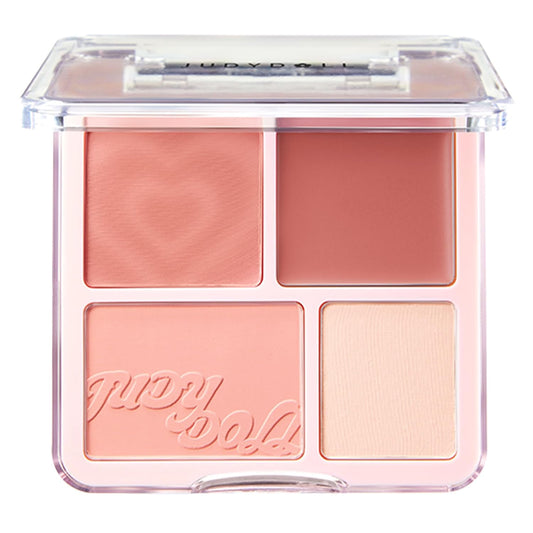 Judydoll 4 Color Blush & Highlight Palette