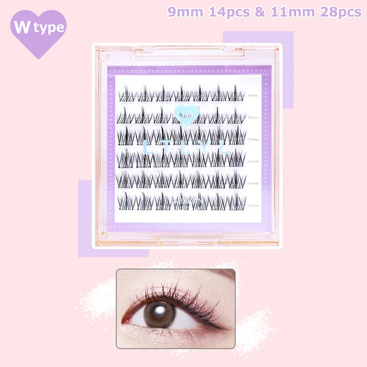 LYLYL Tabacan Natural Eyelashes Partial False Eyelashes Type-W